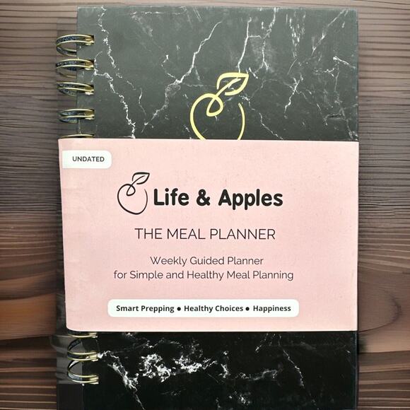 NEW Life & Apple Healthy Eating Food Journal Daily Meal Planner and Food - Picture 1 of 16